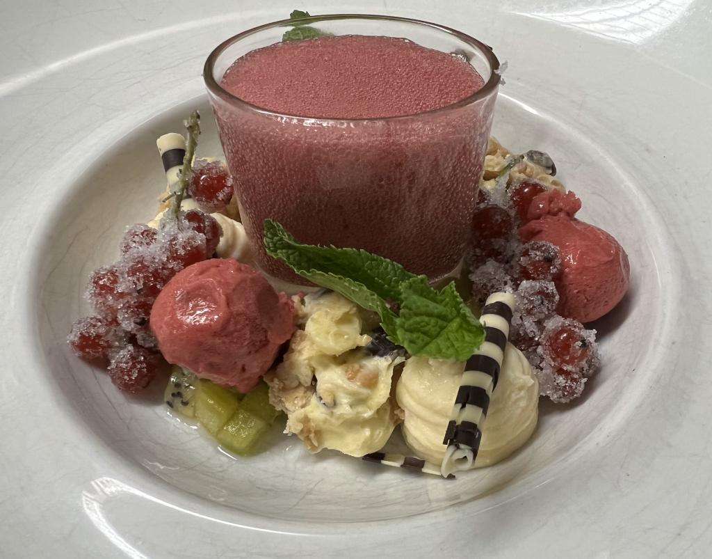 Ribisel Schokolade Crunch Himbeersorbet